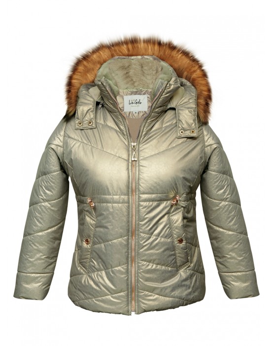 Girls Jacket Quilted Ocean Green